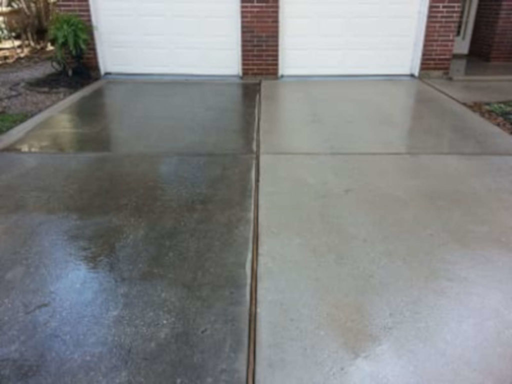 Pressure washing deals concrete