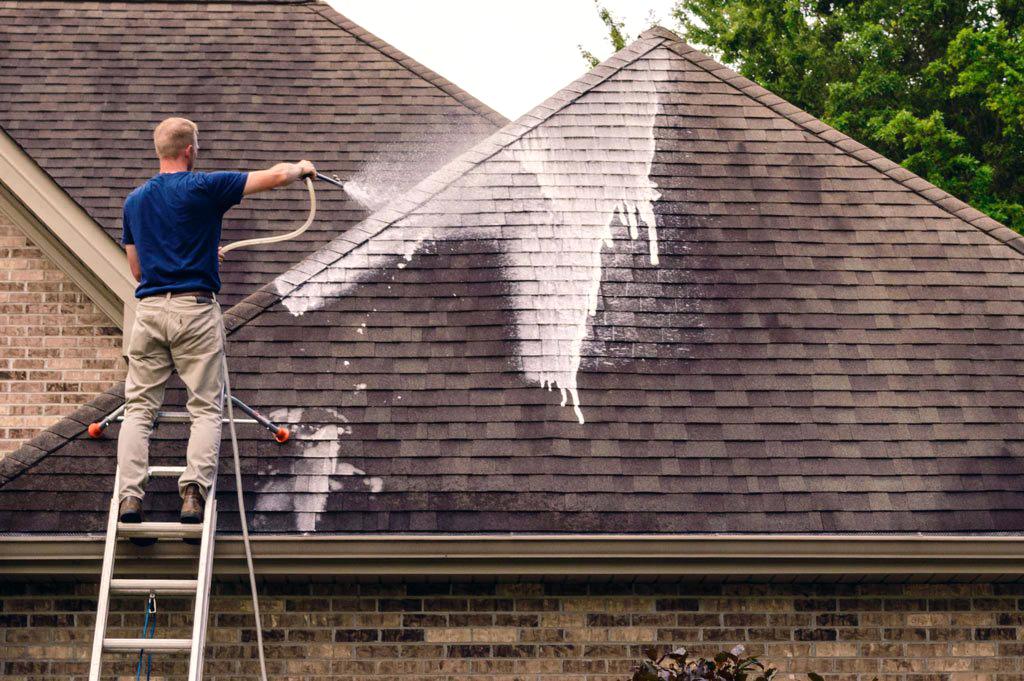 power washing tile roofs